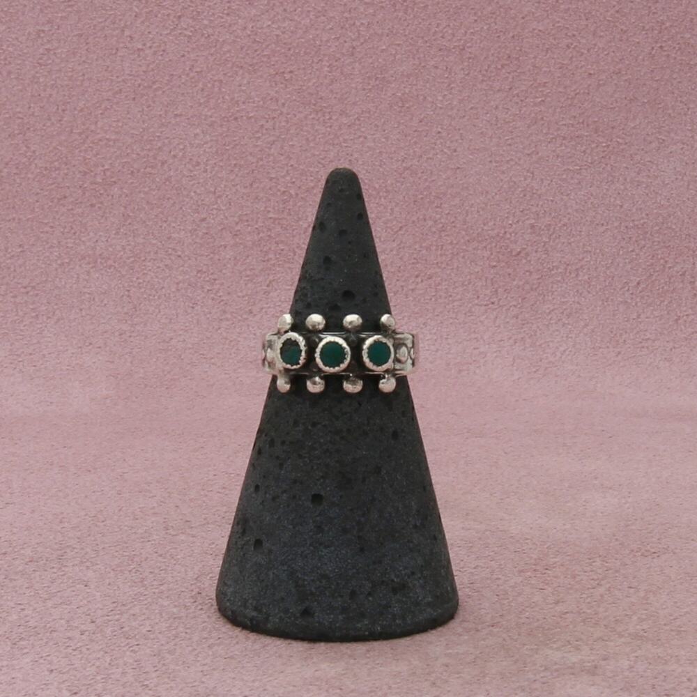 fred harvey era sterling silver vintage southwestern turquoise ring size 4